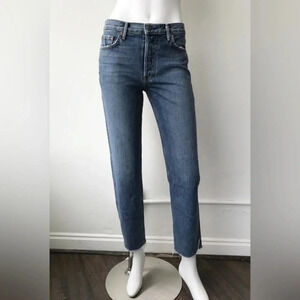 GRLFRND Blue Straight Leg Jeans
